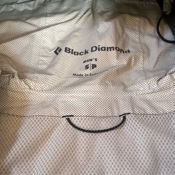 Black Diamond Treeline Rain Shell Jacket Mens S Black BD.Dry Waterproof 10K NWT - Picture 10 of 17